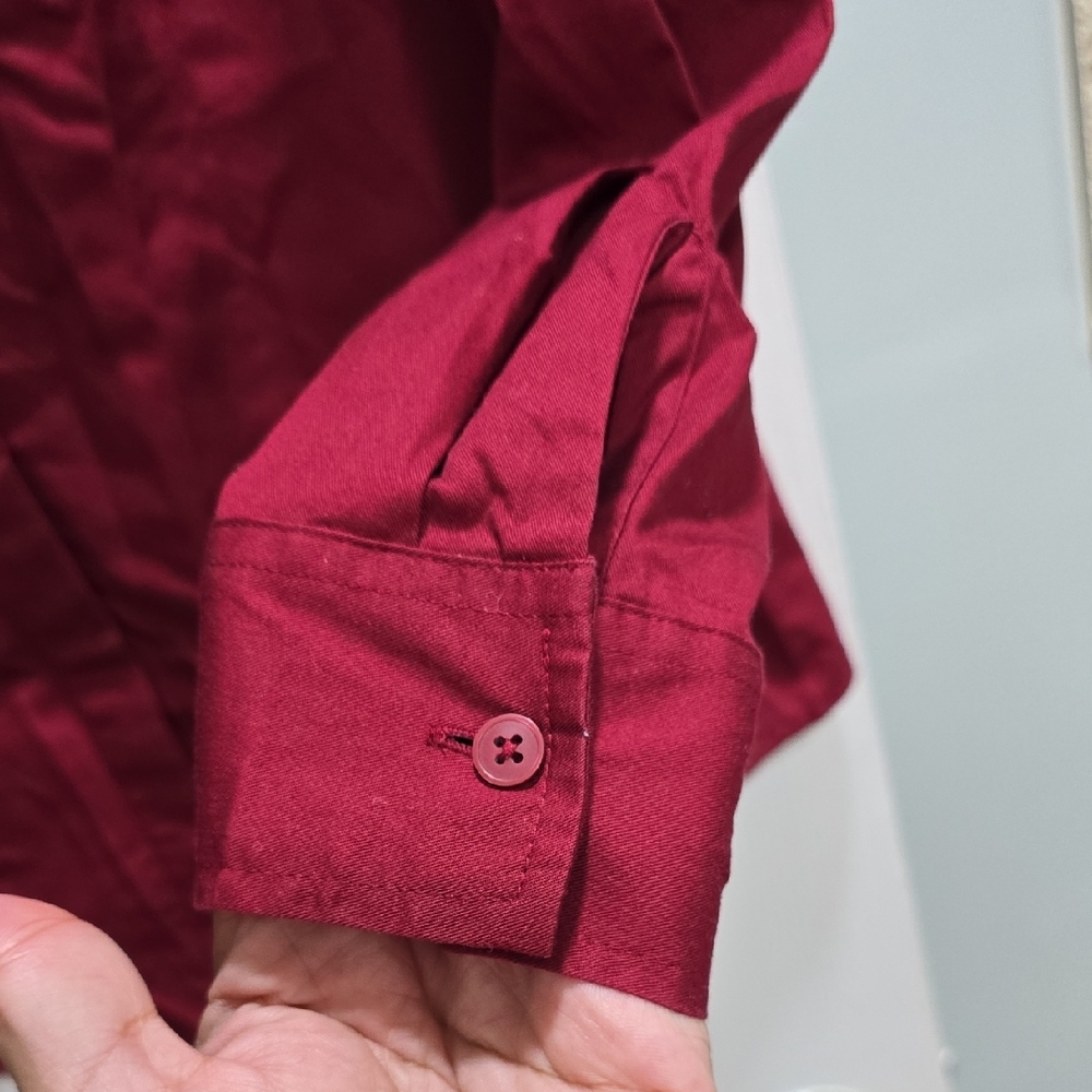 Classic Button-Down Red Shirt - image 6